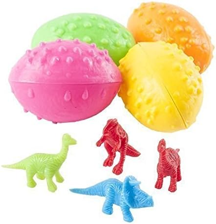 Dinosaur Eggs 2 Dz with Mini Toy Dinosaur Figures Inside - 24 Per Order