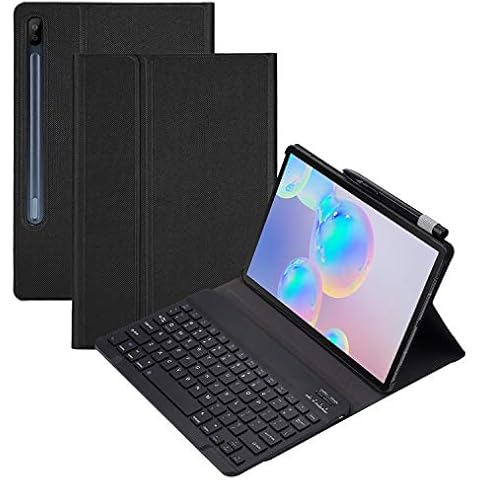 YMXuan Keyboard Case for Samsung Galaxy Tab S6 10.5 (SM-T860/T865/T867), Magnetic Detachable Wireless Bluetooth Keyboard US layout for Galaxy Tab 10.5 inch,Smart PU Cover (Galaxy Tab S6 2019) Black Cover