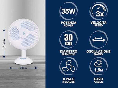 Ventilateur de table silencieux BEPER pour bureau et nuits fraîches - 3