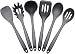 StarPack Basics XL Silicone Kitchen Utensil Set (6 Piece), High Heat Resistant to 480°F, Hygienic One Piece Design, Large Non Stick Spatulas & Serving Utensils