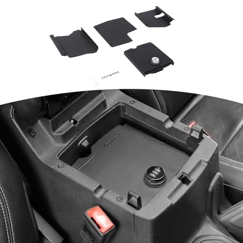 RT-TCZ for Wrangler JL Center Console Organizer Gun Safe Box with Lock for Jeep Wrangler JL JLU...