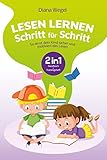 Lesen lernen Schritt für Schritt: So lernt dein Kind sicher und motiviert das Lesen. Das große 2-in-1-Übungsheft für Mädchen und Jungen mit Elternhandreichung