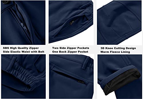 Jessie Kidden Womens Waterproof Pants Hiking Ski Snow Fish Fleece Lined Insulated Outdoor Travel Winter Pants (38, 803F Blue 3Xl) #TOP5