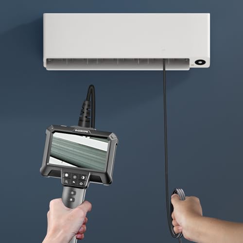 WINWEND Endoscope Camera with Light - IP67 Waterproof Borescope with 16.5ft Semi-Rigid Cord - 4.3" LCD Screen - HD 1080P Inspection Camera for Men