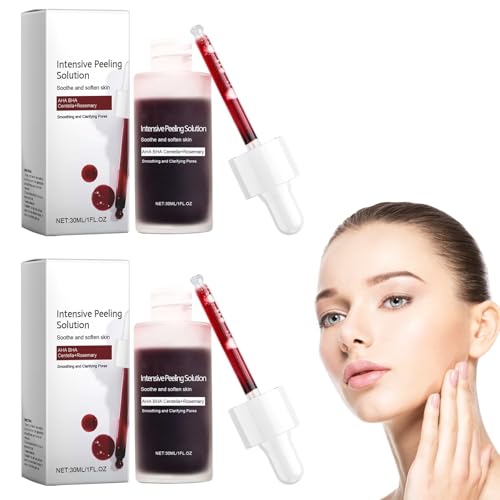 Sérum Exfoliante Facial, Serum Peeling Facial Aha + Bha, Reducir Los Poros Dilatados, Serum Facial Anti Acné, Sérum Cuidado Facial Altamente Efectivo, Piel Mixta A Grasa, 2 Pcs