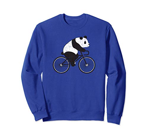 Panda Riding A Bicycle Cute Cyclist Illustration Sudadera