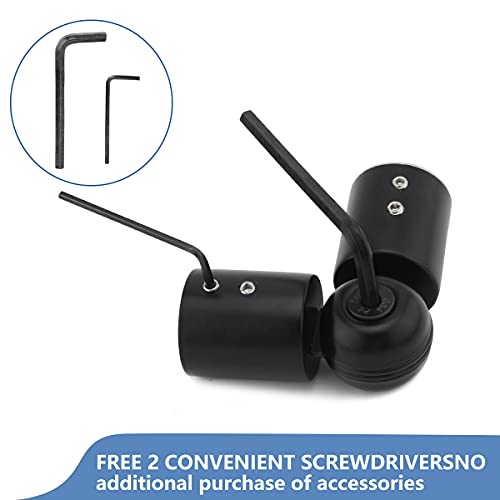 Nihao Heavy Duty Hinged Elbow Connector Curtain Rod Corner Connector Elbow Connector For 1 Inch Bay Window Curtain Rods(2 Pcs, Black) #TOP3