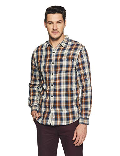 Image of Spykar Men's Checked Slim Fit Shirt