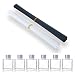 PMLAND Natural Rattan Reed Diffuser Set of 6 Square Glass Diffuser Bottles - 3.25 Inch High with Replacement of 24pcs Black and 24pcs Natural Sticks
