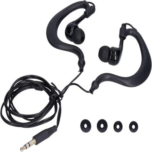 Auriculares para natación, Auriculares Resistentes al Agua de conducción ósea con Enchufe de 3,5 mm, diseño de Cable Corto, óptimos para Deportes y Actividades acuáticas, con (Negro)