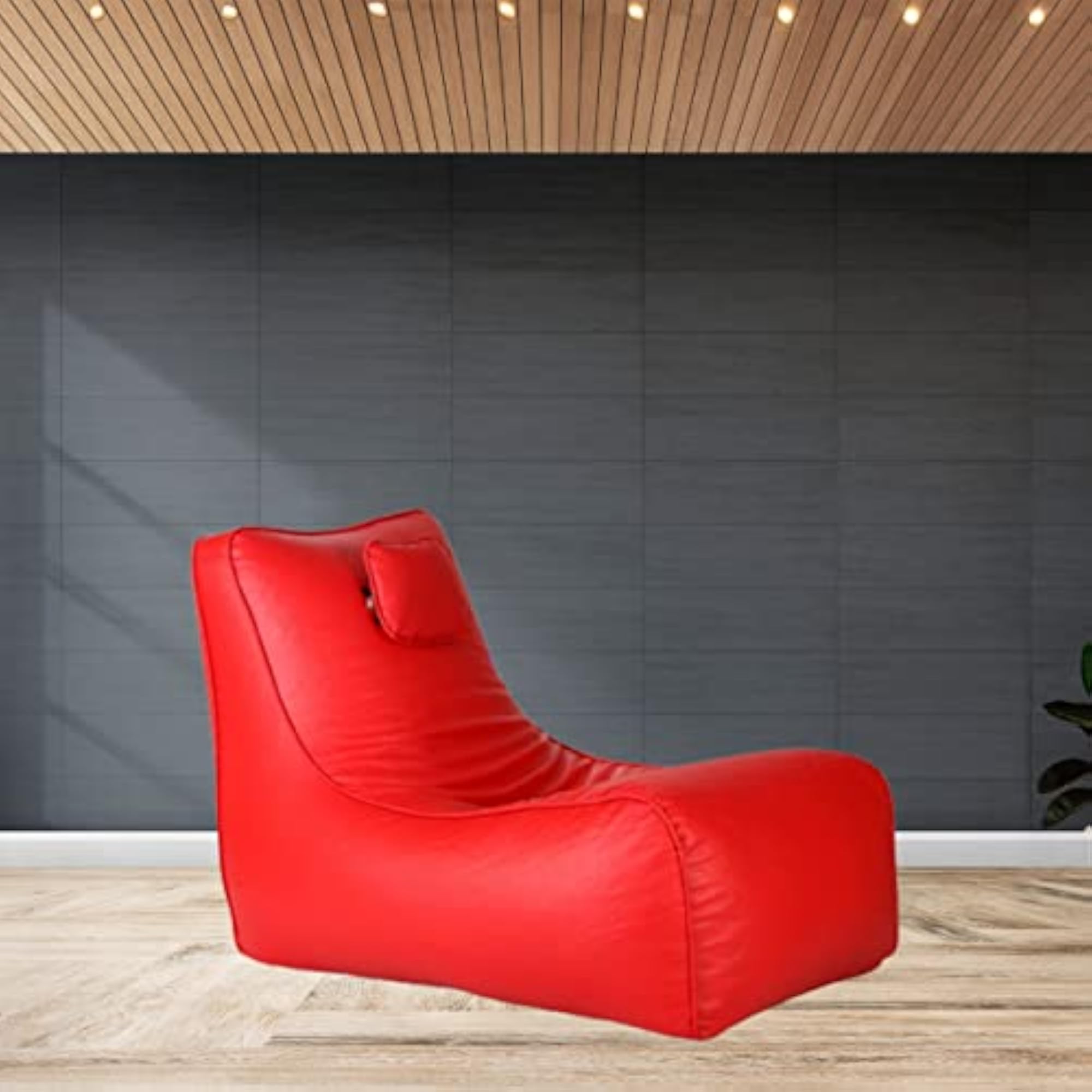 Jumbo Lounger Bean Bag Cover (Without Beans), Red