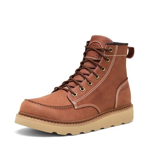 Sorel Men's Slabtown 62' Moc Waterproof Fashion Boot, Rustic Brown/Ceramic, 10.5