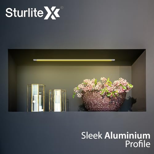 Image of Sturlite Zephyr 10W LED Cabinet Light| 6K Cool White Color Temperature| Sleek Aluminium Built & 600 mm Long Body| Energy Efficient Linear LED Light for Kitchen, Study, Wardrobe - Pack of 2