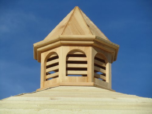 SamsGazebos English Cottage Garden Octagon Cupola, 15" x 15" x 18" Tall, Unfinished - Image 4