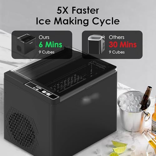 Máquina para Hacer Hielo de Mostrador 26 Lbs/24h miniatura 3