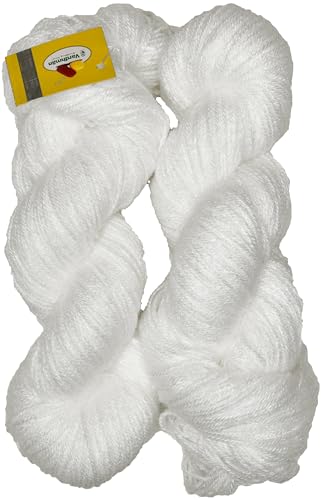 Image of M.G ENTERPRISE Knitting Yarn Wool LI ZaWhite 500 gm Best Used with Knitting Needles, Crochet Needles Wool Yarn for Knitting. by M.G ENTERPRISE