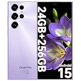 OUKITEL C61 Pro Teléfonos Inteligentes - 24GB+256GB/1TB Telefonos Moviles Libres Android 15, 6.88' Pantalla HD+ 90Hz Smartphone, Batería 5150mAh, Cámara 13MP Movil, Face ID/Fingerprint/NFC/GPS, Morado