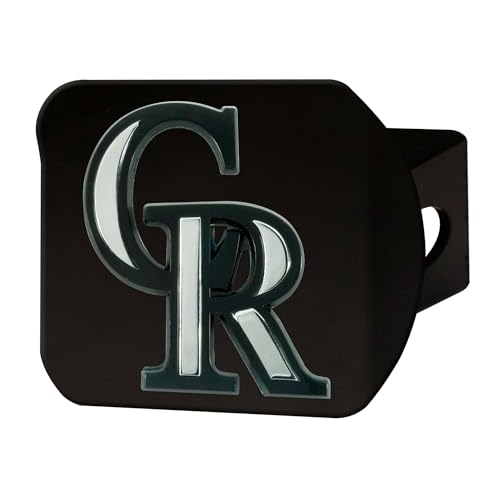 FANMATS 26572 MLB - Colorado Rockies Hitch Cover - Black