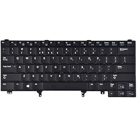Replacement Keyboard for Dell Latitude E5420 E5430 E6220 E6320 E6330 E6420 E6430 E6440 Series Laptop with Pointer with Backlit US Layout Cover