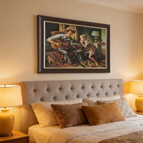 Thomas Hart Benton Music Lesson Impression sur Toile Finition Premium - 4