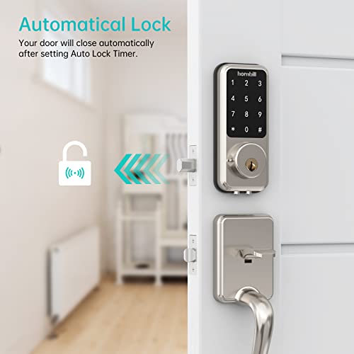 Hornbill Smart Lock Keyless Entry Deadbolt Door Locks,Hornbill Smart Lock Front Door,Digital Electronic Bluetooth Deadbolt Door Lock Works thumb #3