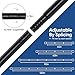 SIMEWIN Curtain Rods No Drilling for Windows 30 to 45 Inches,5/8 Inch Diameter No Drill Small Curtain Rod Set with 3M Adhesive Brackets, Black