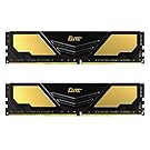 TEAMGROUP Elite Plus DDR4 16GB Kit (2x8GB) 2400MHz PC4-19200 CL16 Unbuffered Non-ECC 1.2V U-DIMM 288 Pin PC Computer Desktop Memory Module Ram Upgrade (Gold) - TPD416G2400HC16DC01