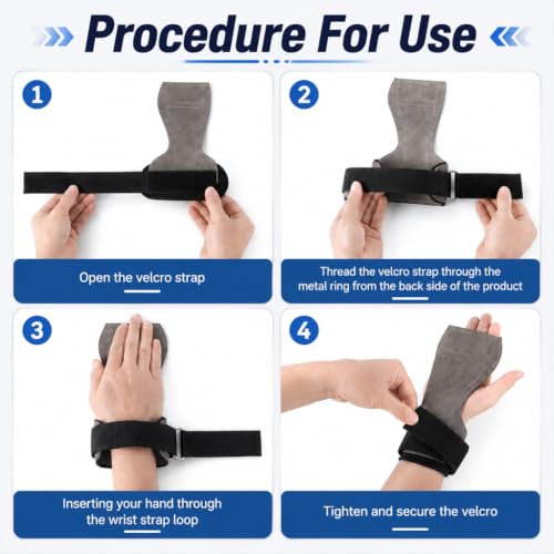 Image of Proberos Lifting Grips PRO Heavy Gloves with Neoprene Wrist Support