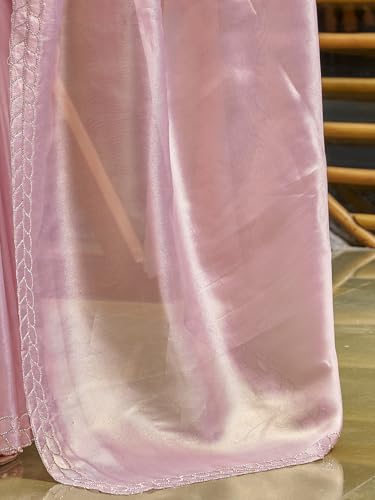 Image of SAREE MALL Women's Pure Chiffon Embellished Saree With Unstitched Blouse(MAHEK853A MK Parent)