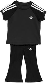 [アディダス] originals オリジナルス 切り替えしニットTシャツ＆フリル付きレギンス KR9062 上下セット ベビー ギフト プレゼント