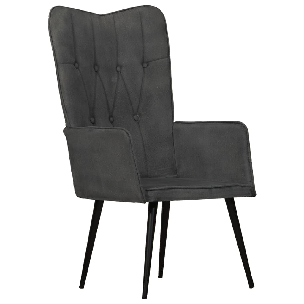Sillón orejero de Lona Negro,Mobiliario,Sillas,Sillones,6.4kg-339654
