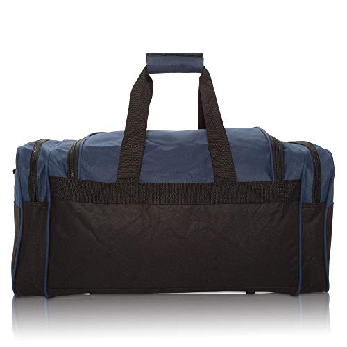 DALIX 21" Blank Sports Duffle Bag Gym Bag Travel Duffel with Adjustable Strap in Navy Blue4
