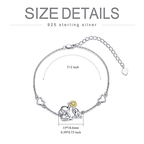 SLIACETE Bracciale in argento sterling 925 con