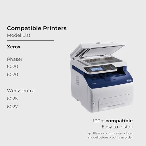 Do it Wiser Remanufactured Toner Cartridge Replacement for Xerox WorkCentre 6027 6025, Phaser 6022 6020 (1 Black 106R02759, 1 Cyan 106R02756, 1 Magenta 106R02757, 1 Yellow 106R02758, 4 Pack)