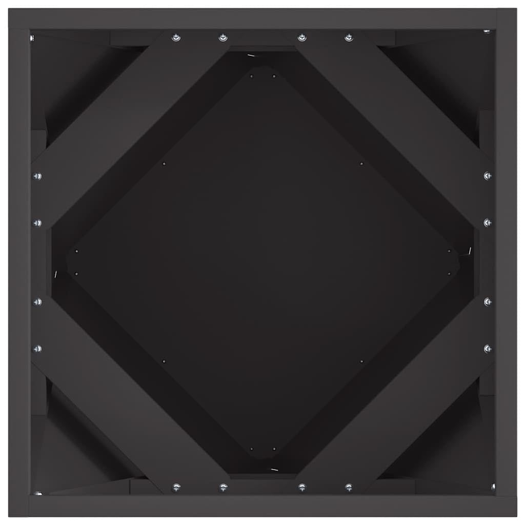 Pflanzkübel Schwarz aus Stahl 40 x 40 x 40 cm 2 Stück, frostfest und robust für Garten, Balkon, Terrasse und Wohnzimmer, mit Drainage und wasserspeicher für Pflanzenpflege