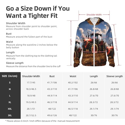 UPF 50+ Sun Protection Hoodie Long Sleeve Fantasy Farm Tractor Sun Shirt Rash Guard Fishing Shirts for Men2