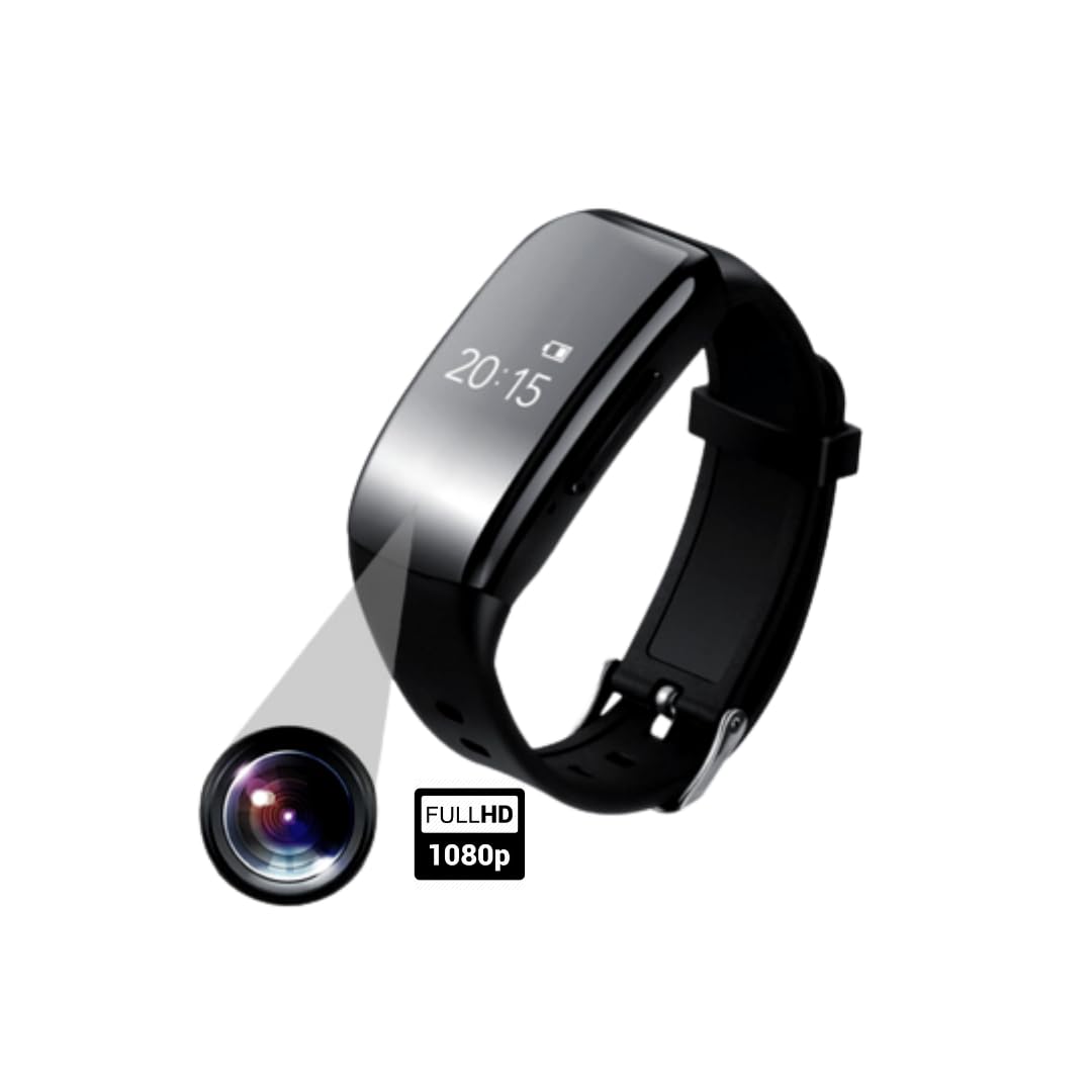 Reloj de cámara espía deportivo Full HD negro