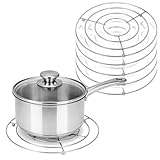 com four® 6x sottopentola in metallo, supporti rotondi resistenti al calore per pentole, p...
