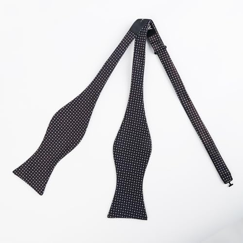 Image of Alizeal Mens 2pcs Solid Self-tied Bow Tie Set | Alizeal Mens 2pcs Self-tied Solid /Animal Bow Tie and Pocket Square Set Perfect for Wedding Business Formal Events