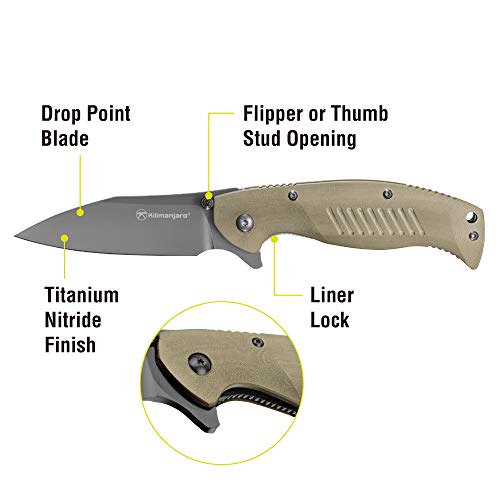 Kilimanjaro 910028 Kj910028 Fixed Blade,Hunting Knife,Outdoor,Campingkitchen, One Size, Brown #TOP1