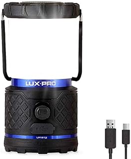 LUXPRO LP1513 Rechargeable Camping Lantern with Diffused Lens and Power Bank
