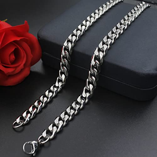 Chain d'acier inoxydable 7mm anti irritation et fermeture securise