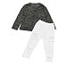 Lonsbo Kids Baby Girls Outfit Clothes Long Sleeve T-shirt Tops+Long Pants (2/3T)