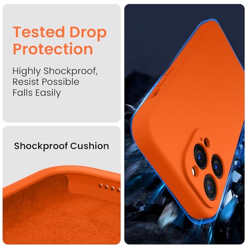 FireNova Designed for iPhone 14 Pro Max Case, Silicone Upgraded [Camera Protection] Case, Soft Anti-Scratch Microfiber Lining Inside, 6.7 inch, Neon Orange by FireNova - Image 4