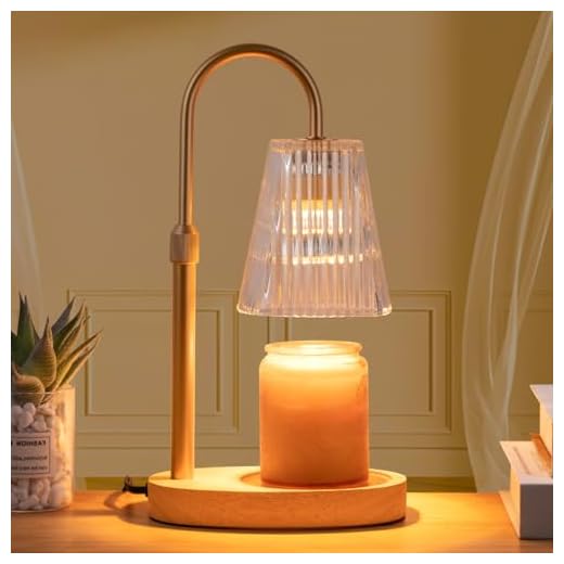 Vanranger Candle Warmer Lamp with Timer - Electric Dimmer and Adjustable Height for Small Jar Scented Wax Melts - Includes 2 Bulbs for Home Birthday