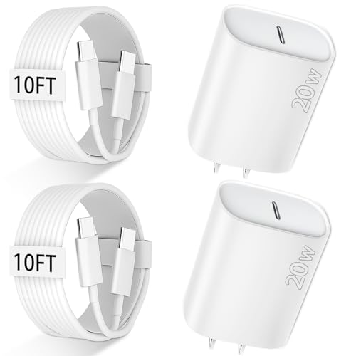 iPhone 15 Pro Max Charger Fast Charging, 10FT Long USB C Charger Cable Cord with 20W iPhone 15 Fast Charger Block Wall Charger for iPhone 15 Pro/15 Pro Max/15 Plus,iPad Pro 12.9/11 Inch,iPad Air 5