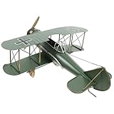 Pieza decorativa versátil: ideal para realzar el aspecto de tu escritorio, estantería o cualquier otro espacio, añadiendo un toque de elegancia. decoración retro original para el hogar. maquetas de aviones de hierro