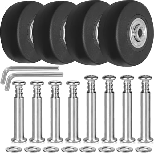 Luggage Suitcase Replacement Wheels - Ruedas de repuesto para maleta (4 unidades, 50 x 17 mm, resistentes a la abrasión, ruedas de repuesto para maletas, L50)