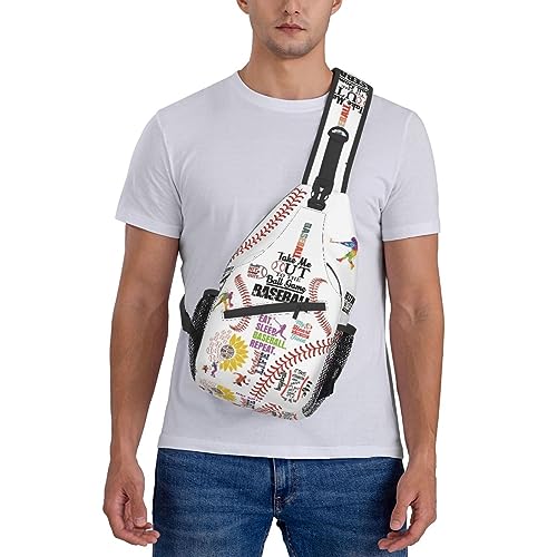 Image of Baseball Sling Backpack - Crossbody Shoulder Bag for Men & Women