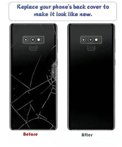 Image of Galaxy Note 8 Rear Back Cover Replacement with Pre-Installed Camera Lens+Tools+Pre-Adhesive for Samsung Galaxy Note 8 SM-N950 All Carriers (Black)